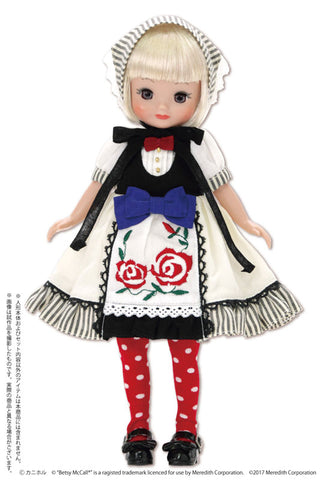 Doll Clothes - Pureneemo Original Costume - Little Chouchou - Rozen Maiden Onepiece Set - 1/6 - White x Stripe (Azone)　