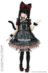 50cm Collection - Doll Clothes - May Night Mischievous Cat Maid Set - Bordeaux x Deep Gray (Azone)