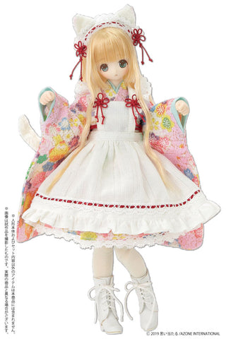 1/6 Pure Neemo Wear PNS Cat-eared Japanese Style Maid Set III Pink (DOLL ACCESSORY)