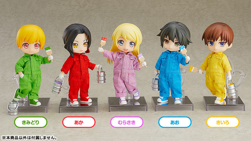 Nendoroid Doll: Outfit Set - Colorful Coveralls - Lime Green (Good Smile Company)