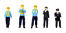 1/80 Super Mini Figure4 Expert Railway Worker Set