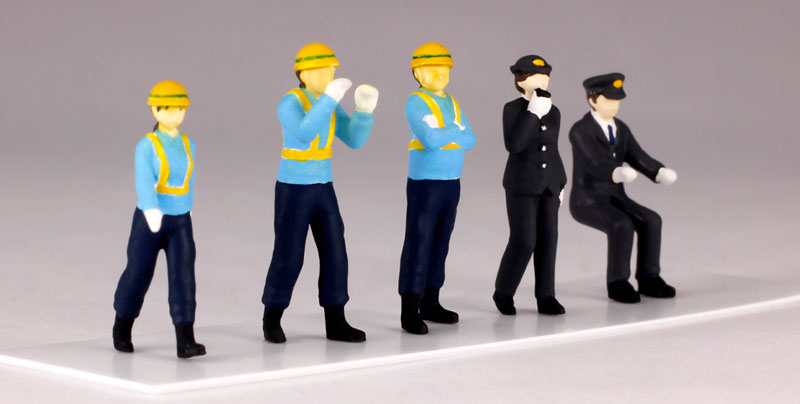 1/80 Super Mini Figure4 Expert Railway Worker Set