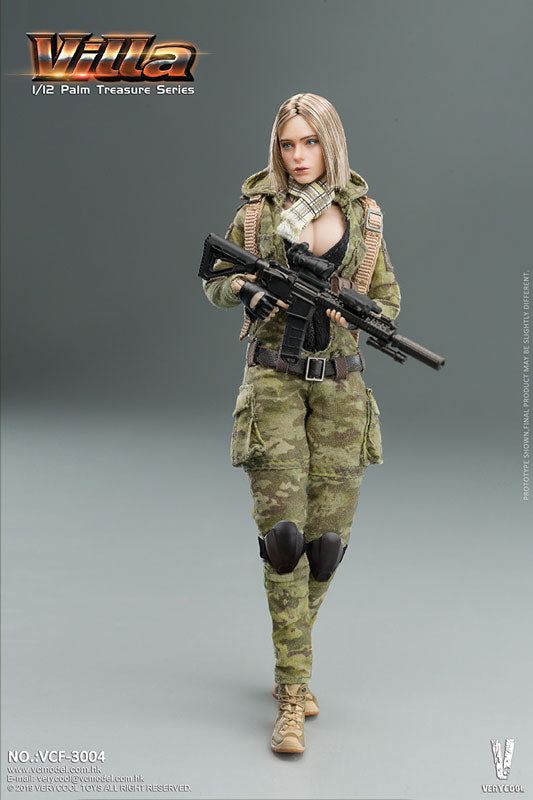 1/12 Palm Treasure Series MC Camouflage Woman Soldier Villa