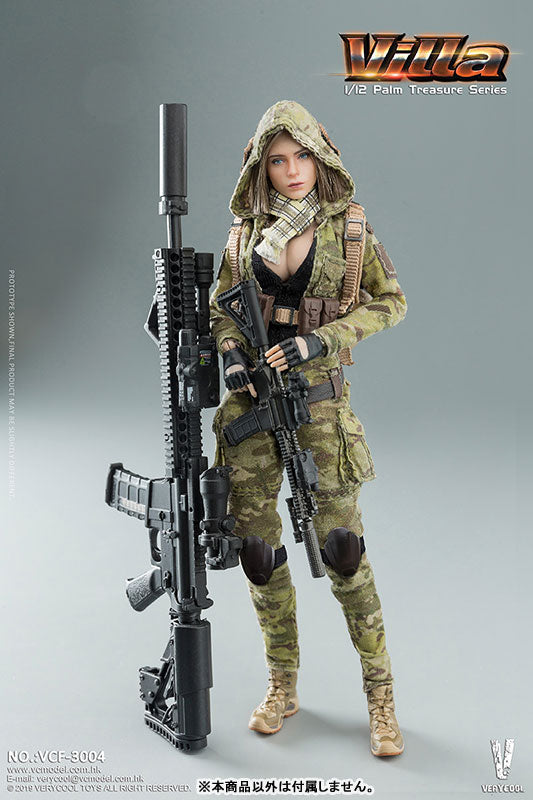 1/12 Palm Treasure Series MC Camouflage Woman Soldier Villa