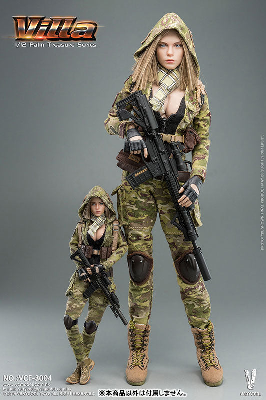 1/12 Palm Treasure Series MC Camouflage Woman Soldier Villa