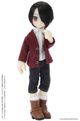 Picco Neemo Wear 1/12 Knit Cardigan Bordeaux Red (DOLL ACCESSORY)