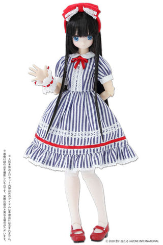 1/6 Pure Neemo Wear PNS Yumemiru Shoujo no Alice Dress Set Blue Stripe (DOLL ACCESSORY)