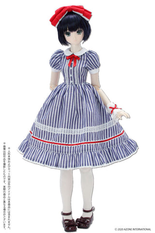 1/3 Scale 50 Yumemiru Shoujo no Alice Dress Set Blue Stripe (DOLL ACCESSORY)