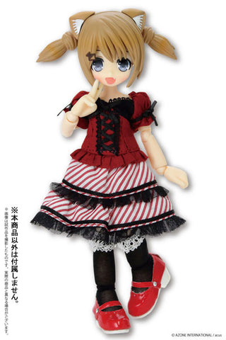 Picco Neemo Wear 1/12 Sarah's a la Mode Sweet One-piece Dress Red Cherry (DOLL ACCESSORY)