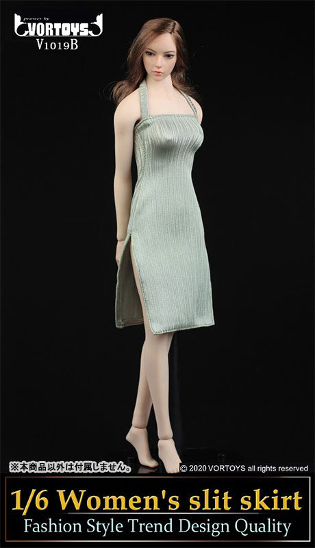 1/6 Woman Slit Skirt B Green (DOLL ACCESSORY)