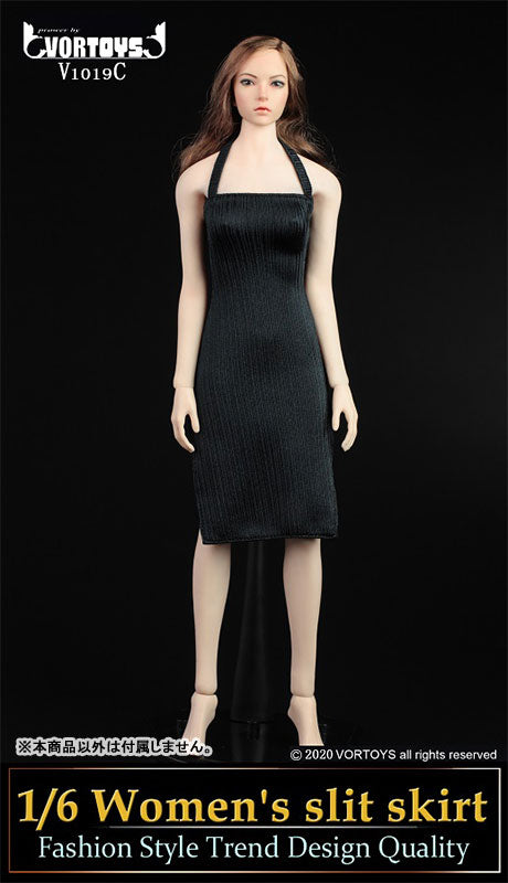 1/6 Woman Slit Skirt C Black (DOLL ACCESSORY)