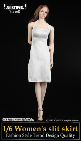1/6 Woman Slit Skirt D White (DOLL ACCESSORY)