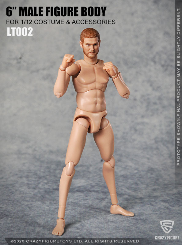 Multi Joint Movable 1/12 Scale Male Body With Neck