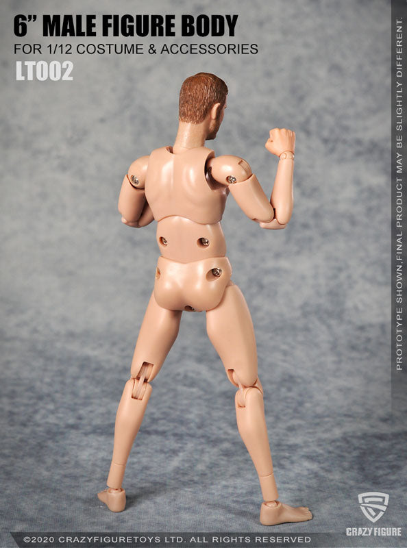 Multi Joint Movable 1/12 Scale Male Body With Neck