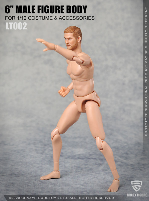 Multi Joint Movable 1/12 Scale Male Body With Neck