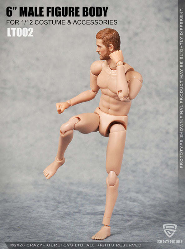 Multi Joint Movable 1/12 Scale Male Body With Neck