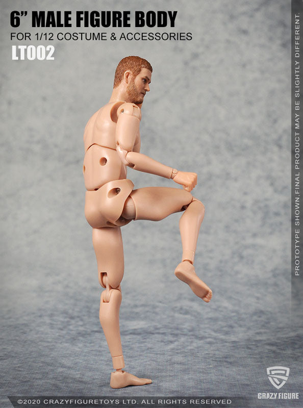 Multi Joint Movable 1/12 Scale Male Body With Neck