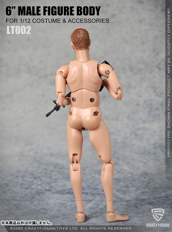 Multi Joint Movable 1/12 Scale Male Body With Neck