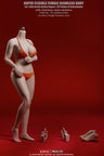 1/6 Super Flexible Female Seamless Body Tanned Large Bust Plus Size Body S39A