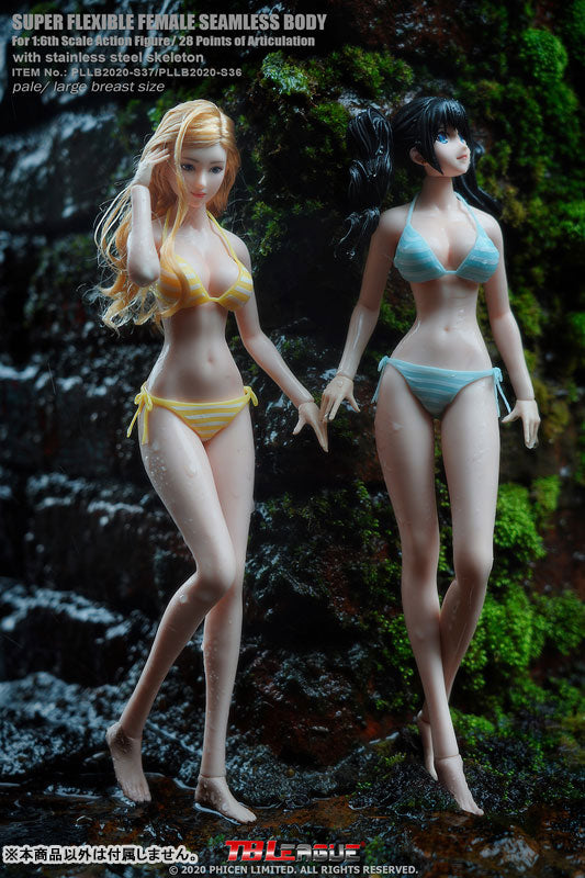 1/6 Super Flexible Female Seamless Body Pale Large Bust Anime Girl S37 w/Head