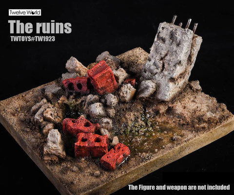 1/6-1/12 Display Diorama Town in Ruins - Fire Hydrant
