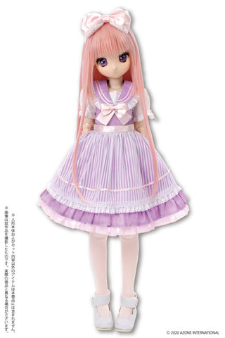 1/3 Scale 45 Sweet Sailor One-piece Dress Set Lavender x Pink Ribbon (DOLL ACCESSORY)