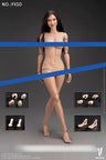 1/6 Asian Young Beauty Head & VC3.0 Female Plain Figure Body Middle Bust Set