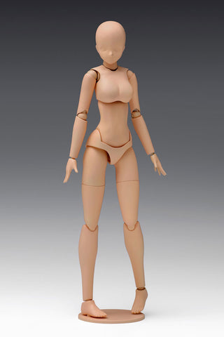 1/12 Scale Movable Body Female Type [Deluxe] Light Brown Plastic Model