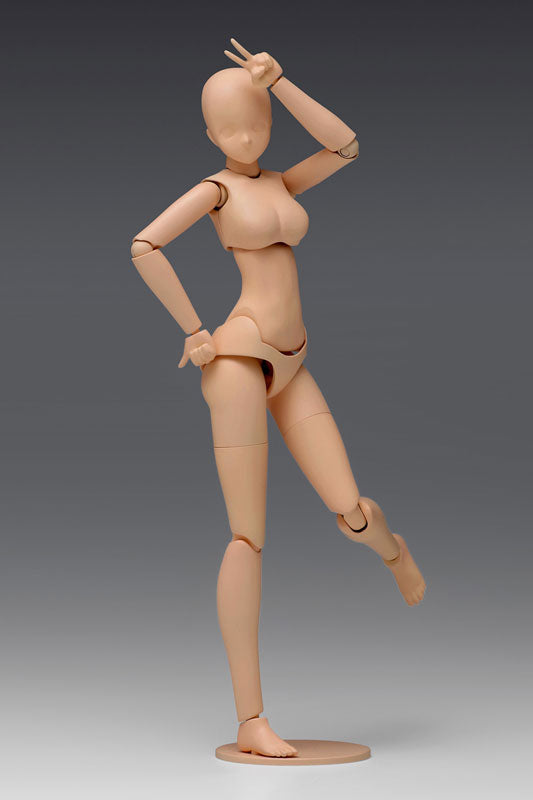 1/12 Scale Movable Body Female Type [Deluxe] Light Brown Plastic Model