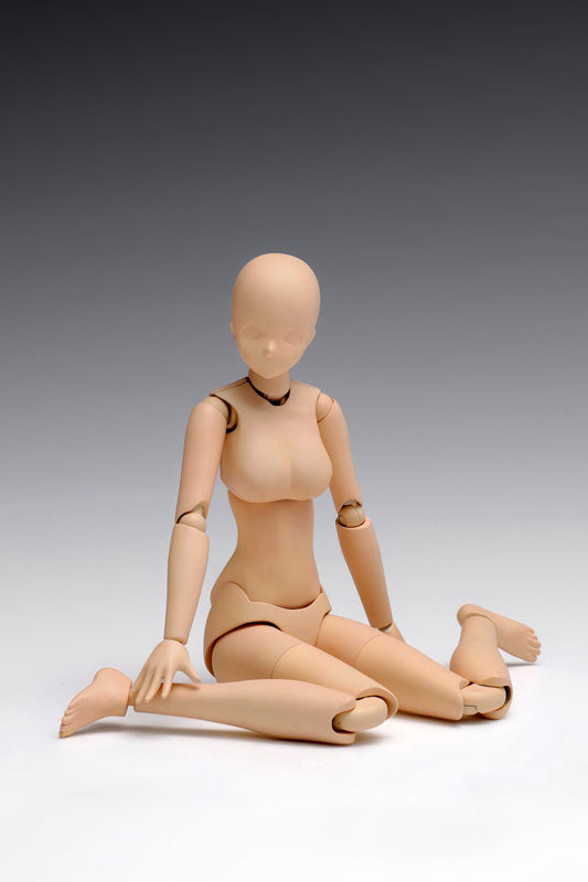 1/12 Scale Movable Body Female Type [Deluxe] Light Brown Plastic Model