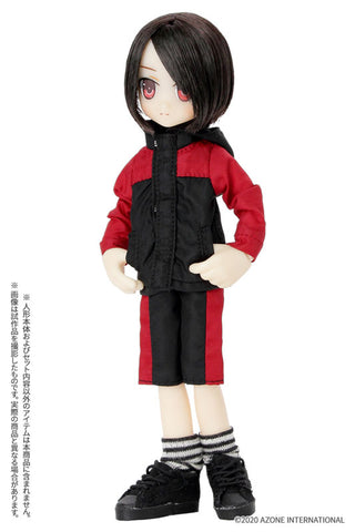 Picco Neemo Wear 1/12 Mountain Hoodie & Shorts Set Black x Red (DOLL ACCESSORY)