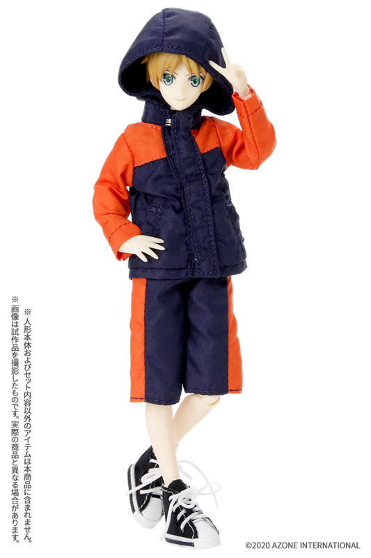 Picco Neemo Wear 1/12 Mountain Hoodie & Shorts Set Navy x Orange (DOLL ACCESSORY)