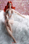 1/6 Super Flexible Female Seamless Body Pale Large Bust Beautiful Legs Body S42 w/Head