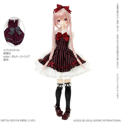 1/3 Scale 50 Red Bird Kanon Dress Set Black Stripes (DOLL ACCESSORY)