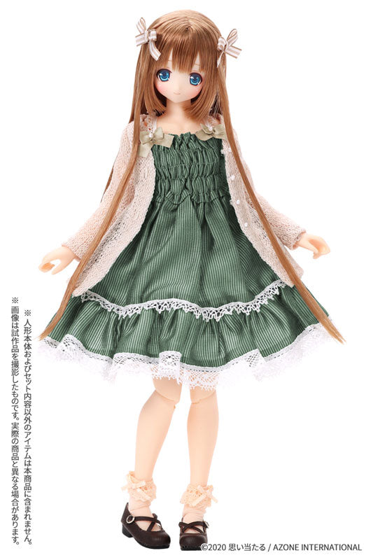 1/6 Scale's PNM Resting in the Tree's Shade One-piece Dress Set Beige x Emerald (DOLL ACCESSORY)