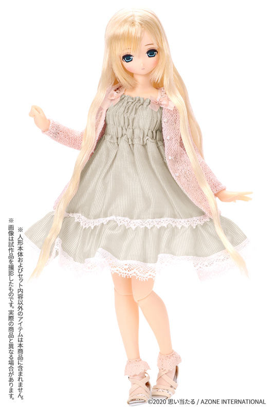 1/6 Scale's PNM Resting in the Tree's Shade One-piece Dress Set Pink x Ivory (DOLL ACCESSORY)