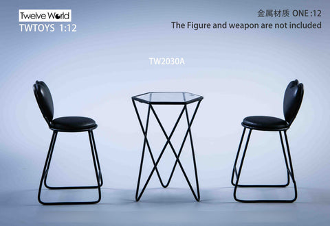 TW2030A 1/12 Metal Furniture Leisure Chair & Table