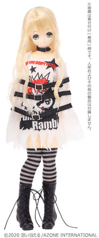 Pure Neemo Wear 1/6 PNS Punk*Banbi!! Ghost One-piece Dress set White x Black (DOLL ACCESSORY)