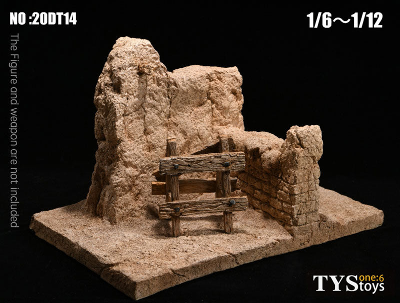 Ruins Wall Diorama for 1/6-1/12 Scale