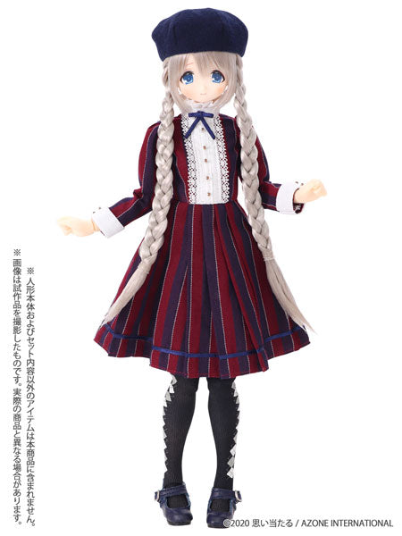 1/6 Pure Neemo Wear PNM Regimental Stripe One-piece Dress Set Red x Navy Stripe (DOLL ACCESSORY)