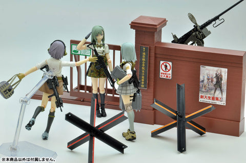 LittleArmory [LD034] Specified Defense School Gate (Brick Type) 1/12 Plastic Model