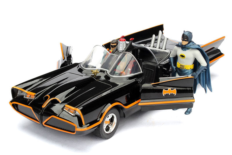 "DC Comics" 1/24 Diecast Vehicle Batmobile & Batman & Robin "Batman 1966 TV Series"