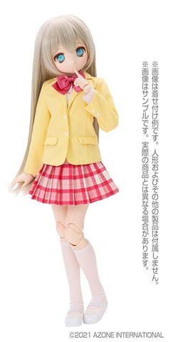 1/3 Scale 45 Blazer Uniform set Yellow x Pink Checker (DOLL ACCESSORY)