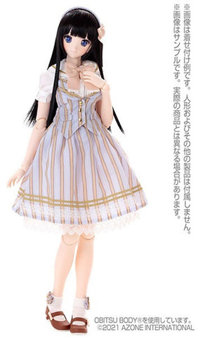 1/3 Scale AZO2 Tea Time Dress set Saxe Blue Stripes (DOLL ACCESSORY)