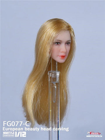 1/12 European Female Head C (Gold Long Hair)