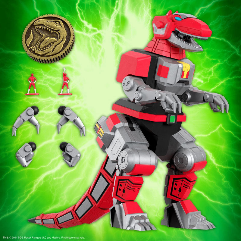 Mighty Morphin Power Ranger / Tyrannosaurus Dinozord Ultimate 8 Inch Action Figure