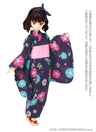 Picco Neemo Wear 1/12 Yukata set -Morning Glory and Maiden- Navy Blue (DOLL ACCESSORY)