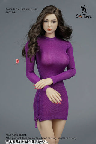 1/6 Female Outfit Side Zipper Tight Skirt B (DOLL ACCESSORY)