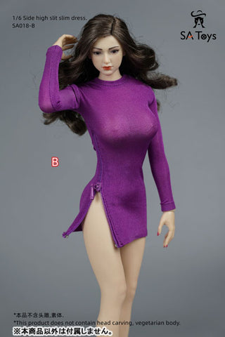 1/6 Female Outfit Side Zipper Tight Skirt B (DOLL ACCESSORY)
