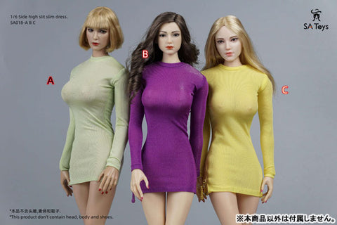 1/6 Female Outfit Side Zipper Tight Skirt C (DOLL ACCESSORY)